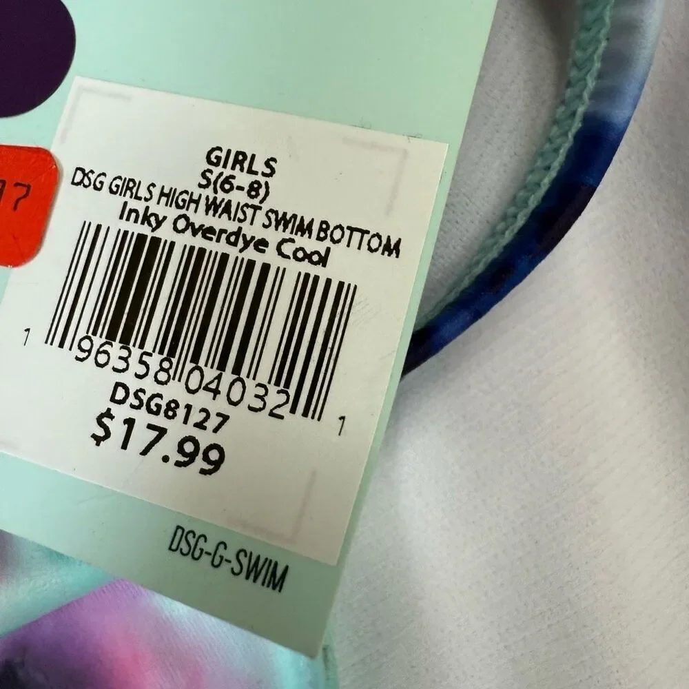 DSG set of 2 Girls' Swimsuit bottoms size S 6-8 NWT